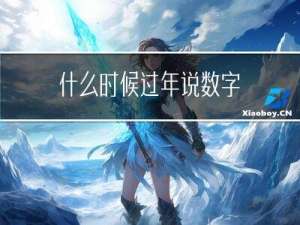 什么时候过年说数字