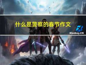什么是警察的春节作文