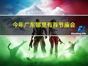今年广东哪里有春节庙会