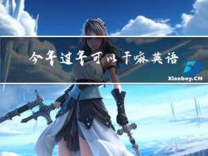 今年过年可以干嘛英语