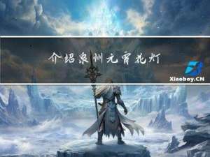 介绍泉州元宵花灯