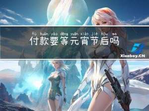 付款要等元宵节后吗