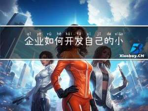 企业如何开发自己的小程序