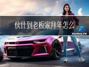 伙计到老板家拜年怎么说
