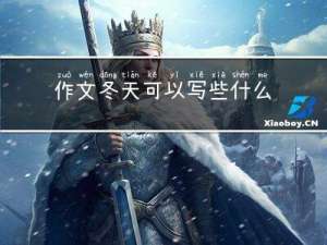 作文冬天可以写些什么