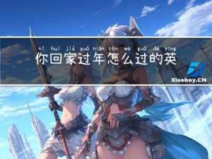 你回家过年怎么过的英文