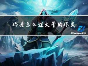 你是怎么过大年的作文
