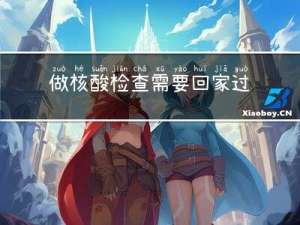 做核酸检查需要回家过年吗