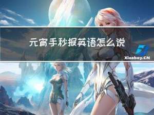元宵手秒报英语怎么说
