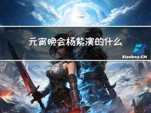 元宵晚会杨紫演的什么