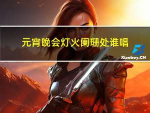 元宵晚会灯火阑珊处谁唱