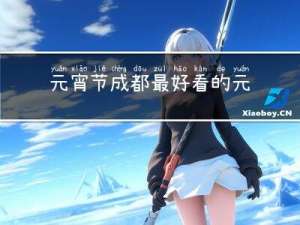 元宵节成都最好看的元宵灯会