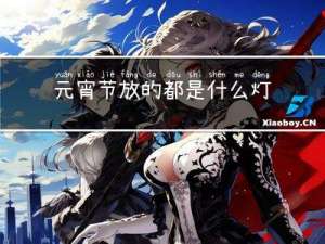 元宵节放的都是什么灯光