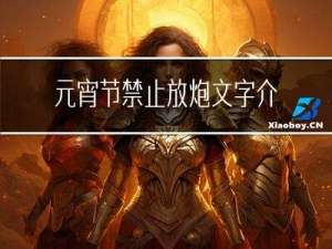 元宵节禁止放炮文字介绍