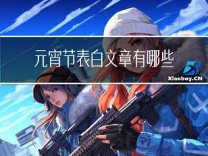 元宵节表白文章有哪些