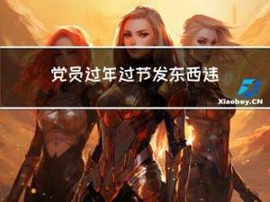 党员过年过节发东西违规吗