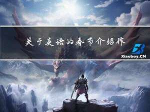 关于英语的春节介绍作文