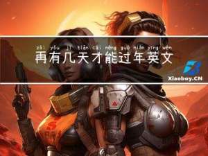 再有几天才能过年英文
