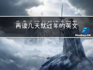 再读几天就过年的英文