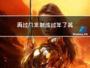 再过几年就该过年了英语