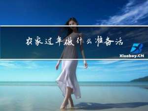 农家过年做什么准备活动
