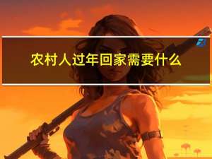 农村人过年回家需要什么