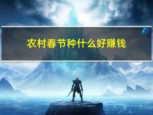 农村春节种什么好赚钱