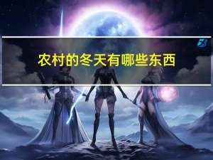 农村的冬天有哪些东西