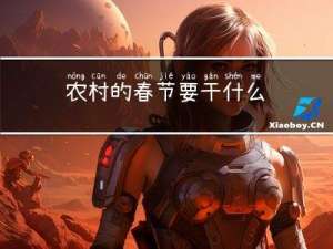 农村的春节要干什么