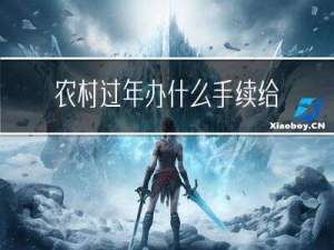 农村过年办什么手续给钱