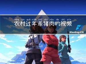 农村过年杀猪肉的视频讲解