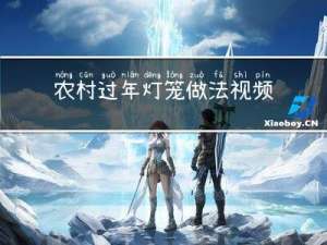 农村过年灯笼做法视频教程