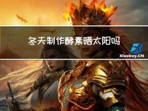 冬天制作酵素晒太阳吗