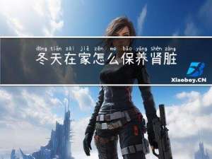 冬天在家怎么保养肾脏