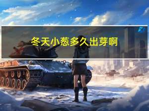 冬天小葱多久出芽啊
