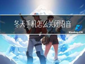 冬天手机怎么关闭语音