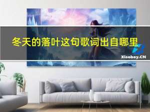 冬天的落叶这句歌词出自哪里