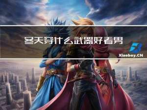 冬天穿什么武器好看男