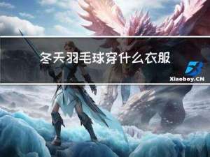 冬天羽毛球穿什么衣服