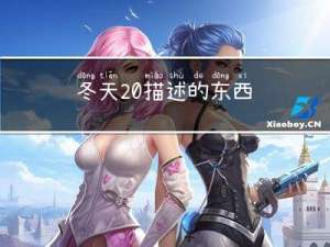 冬天 描述的东西