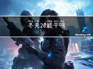 冬天 能干啥