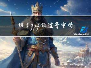 切了gpf能过年审吗