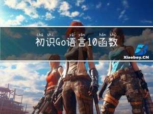 初识Go语言10-函数【函数的基本形式、匿名函数】