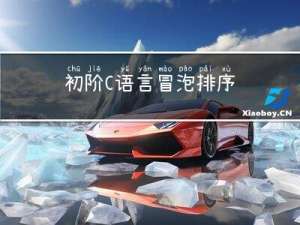 初阶C语言：冒泡排序