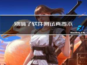 别搞了 软件测试真卷不动了...