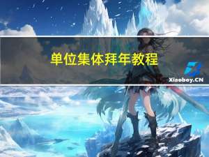 单位集体拜年教程