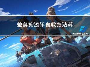 单身狗过年自救方法英文