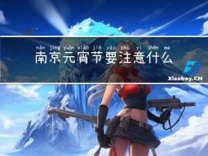 南京元宵节要注意什么