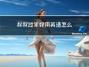 叔叔过年好用英语怎么说