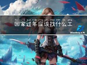 回家过年应该找什么工作